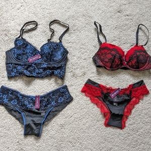 2 Bra and Panties Lingerie Set